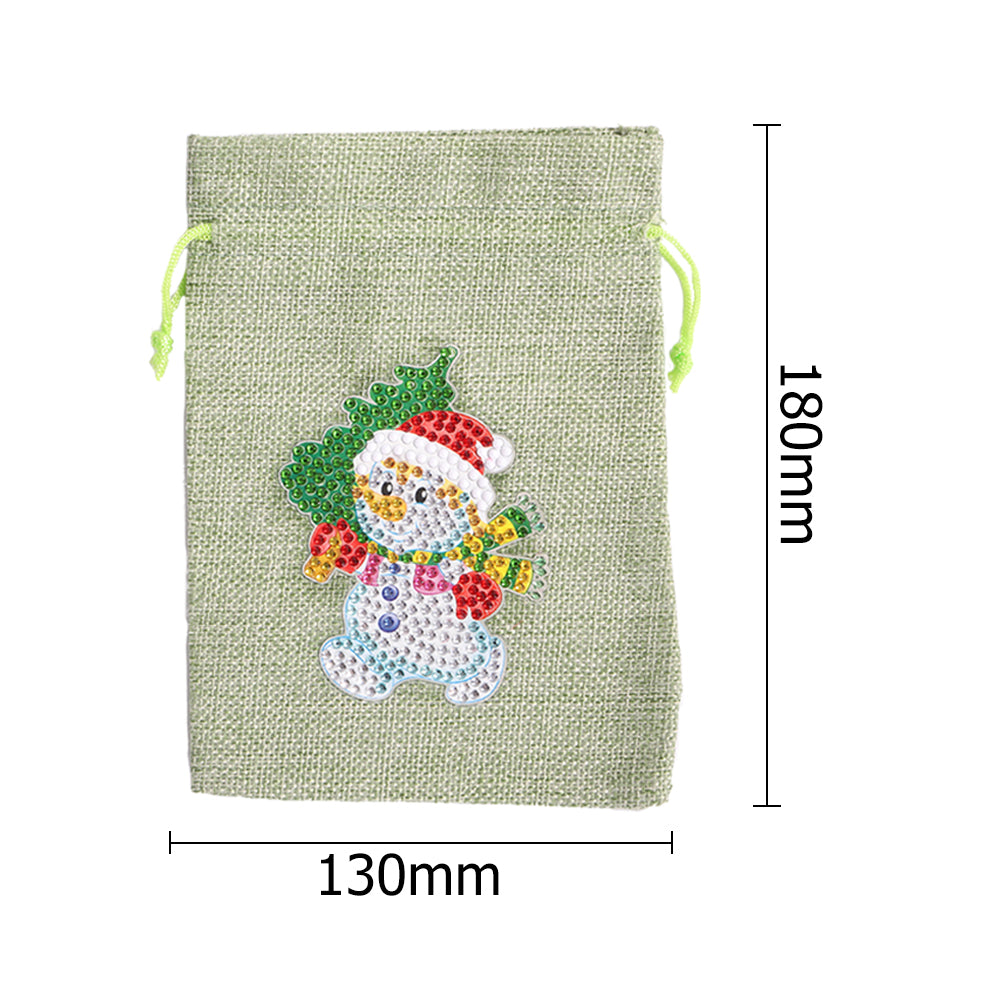 Christmas Theme DIY Diamond Painting Shopping Tote Mosaic Drill Candy Bag