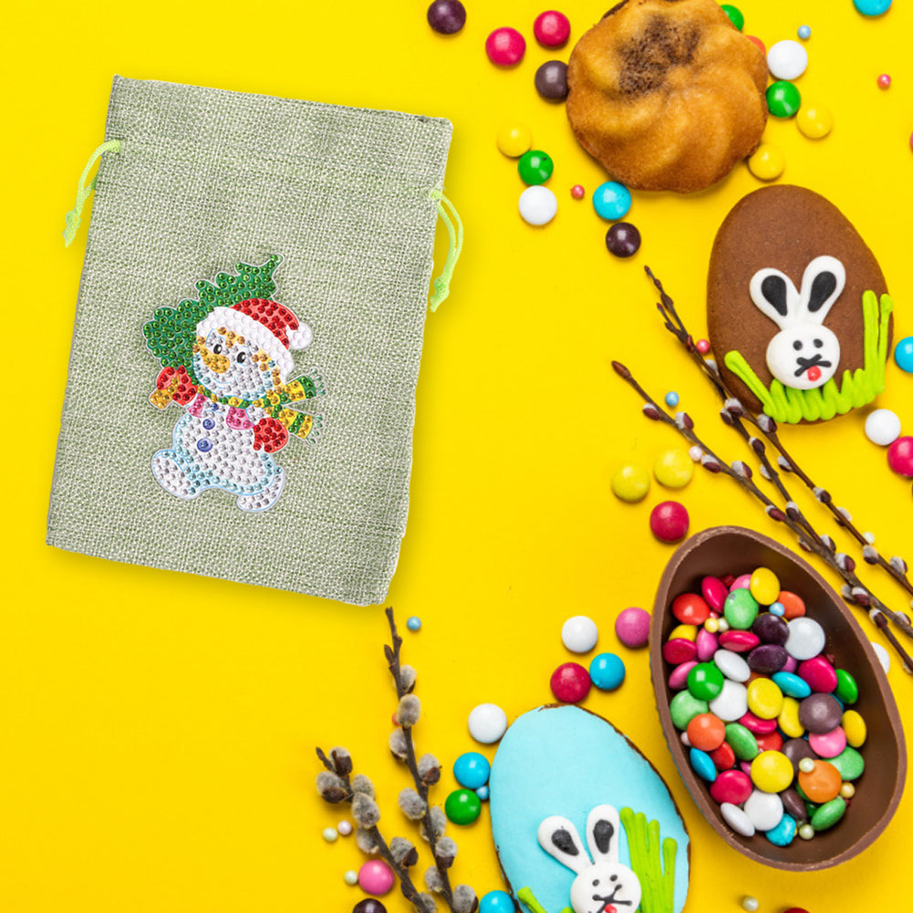 Christmas Theme DIY Diamond Painting Shopping Tote Mosaic Drill Candy Bag