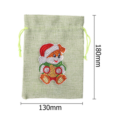 Christmas Theme DIY Diamond Painting Shopping Tote Mosaic Drill Candy Bag