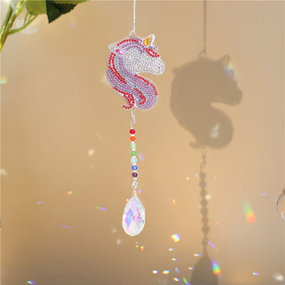 Diamond Drill Rainbow Collection Hanging Crystal Prisms Wind Chimes Decor