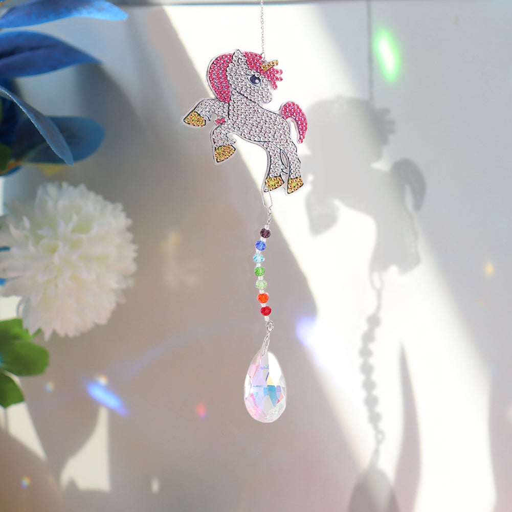 Diamond Drill Rainbow Collection Hanging Crystal Prisms Wind Chimes Decor