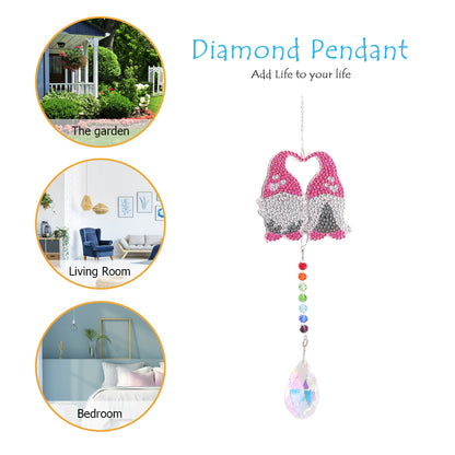 Diamond Drill Rainbow Collection Hanging Crystal Prisms Wind Chimes Decor