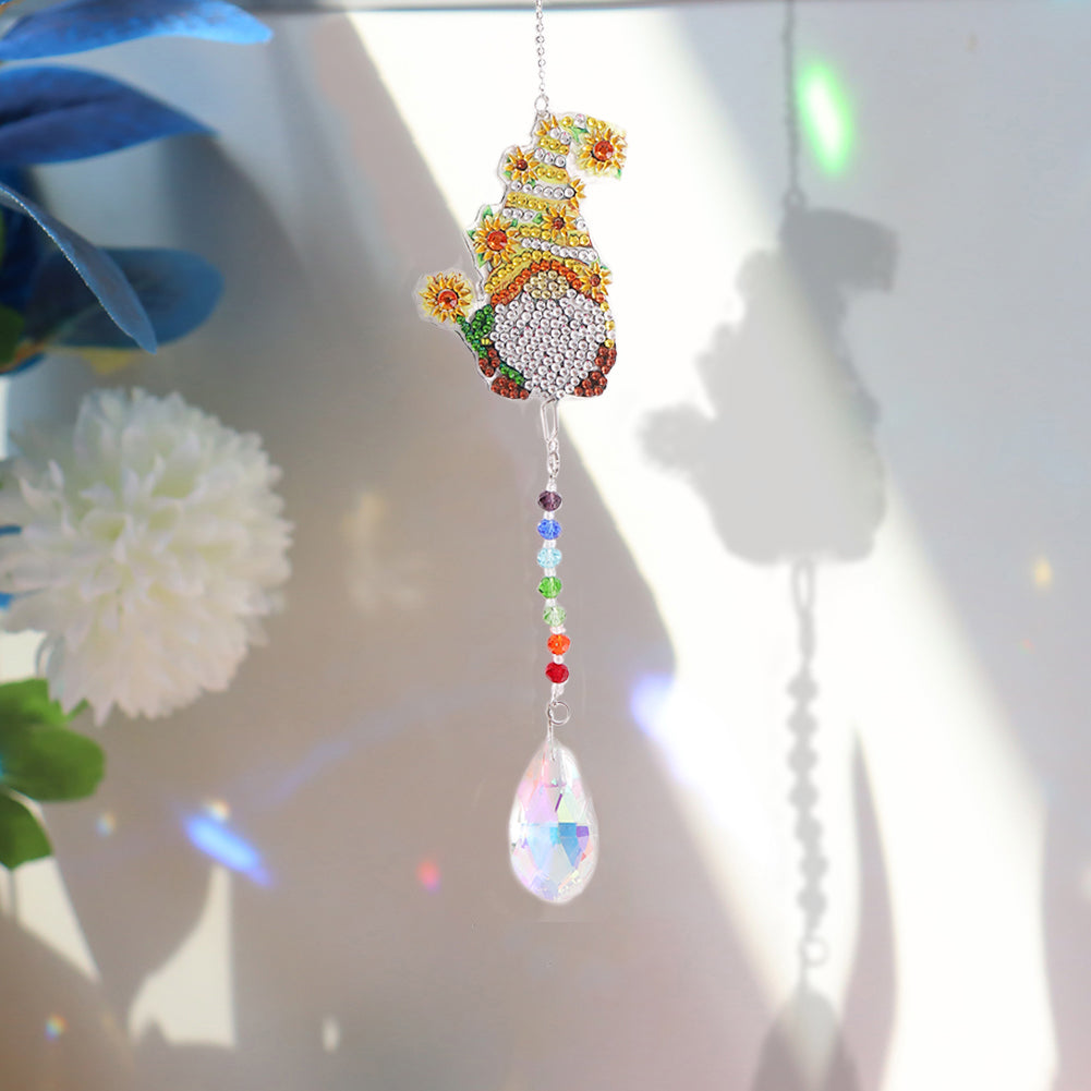 Diamond Drill Rainbow Collection Hanging Crystal Prisms Wind Chimes Decor