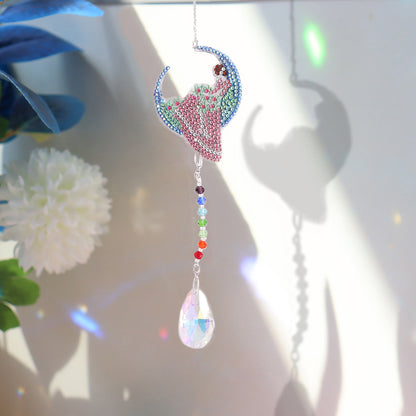 Diamond Drill Rainbow Collection Hanging Crystal Prisms Wind Chimes Decor