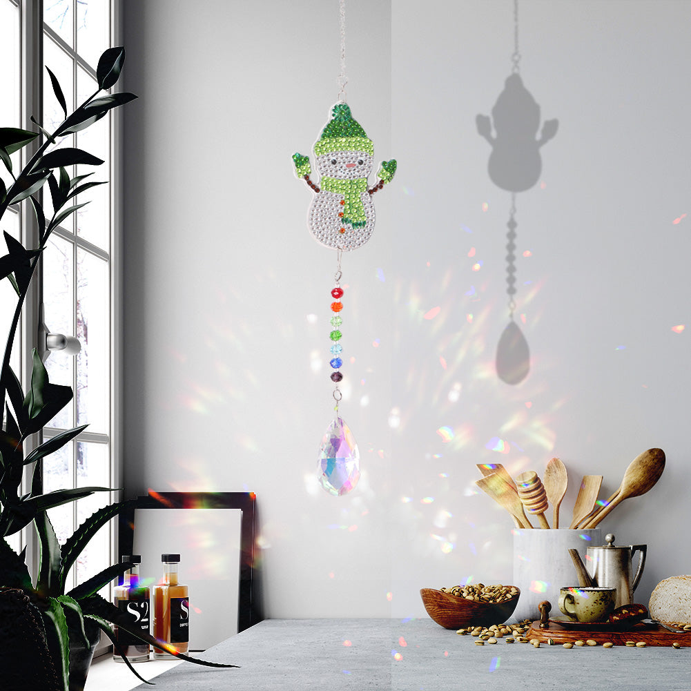 Diamond Drill Rainbow Collection Hanging Crystal Prisms Wind Chimes Decor