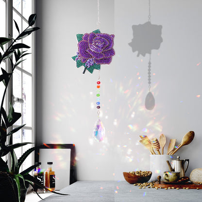 Diamond Drill Rainbow Collection Hanging Crystal Prisms Wind Chimes Decor