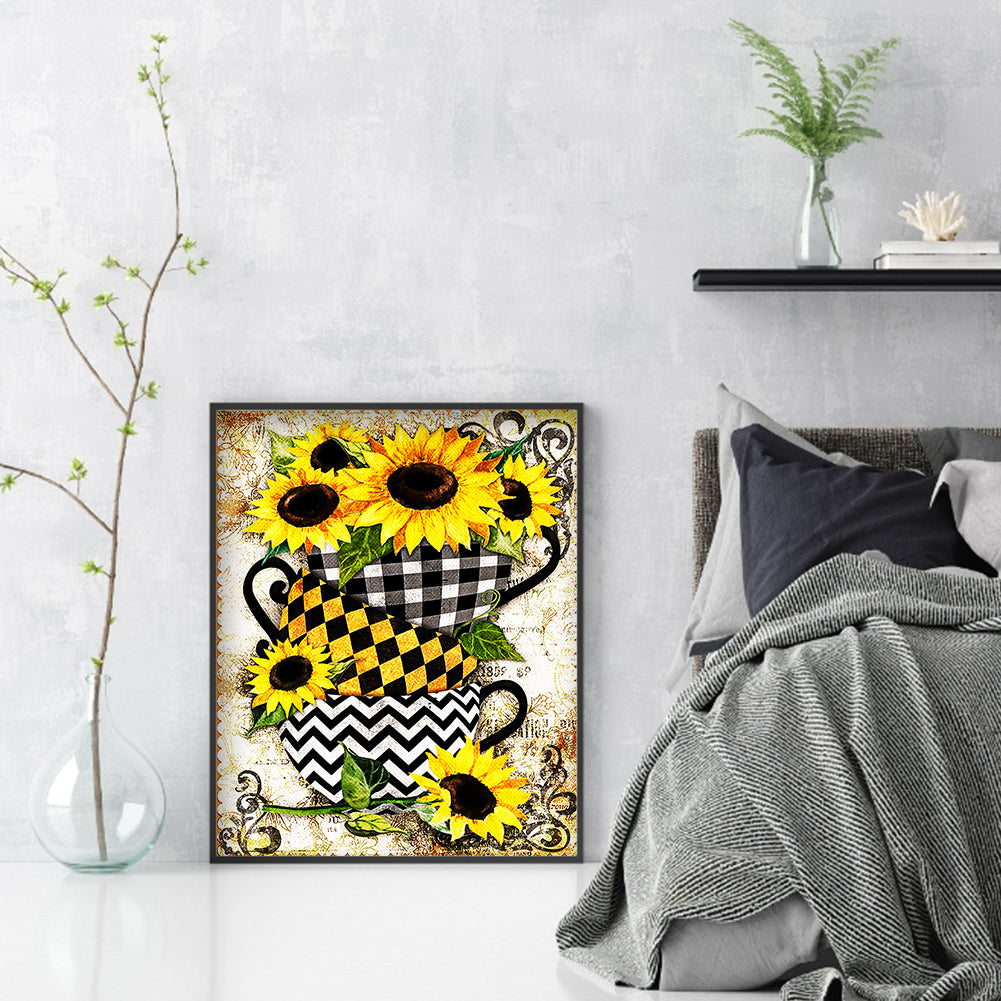 Sunflower - Full Round Drill Diamond Painting 30*40CM