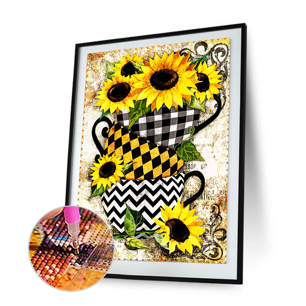 Sunflower - Full Round Drill Diamond Painting 30*40CM