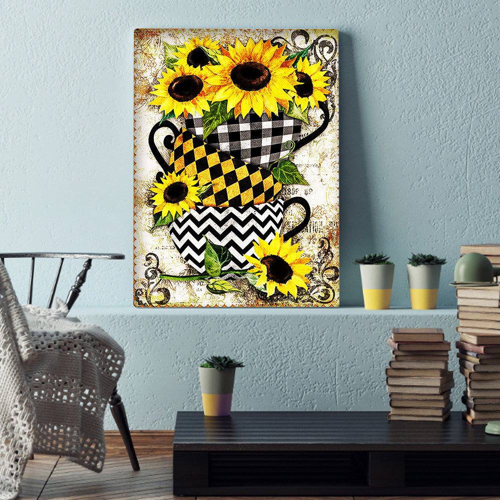 Sunflower - Full Round Drill Diamond Painting 30*40CM