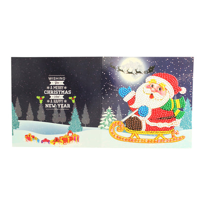 Christmas Greeting Card DIY 5D Special Shape Glitter Diamond Painting Kit