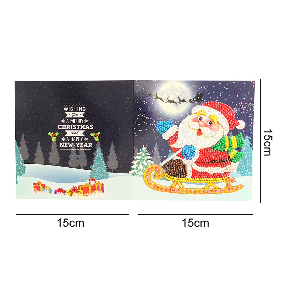 Christmas Greeting Card DIY 5D Special Shape Glitter Diamond Painting Kit