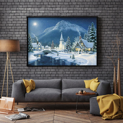 Housing Landscape - Full Round Drill Diamond Painting 50*40CM