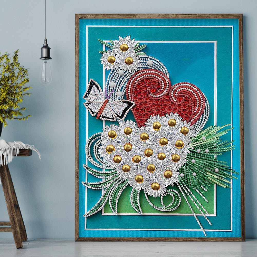 Daisy - Special Shaped Drill Diamond Painting 30*40CM