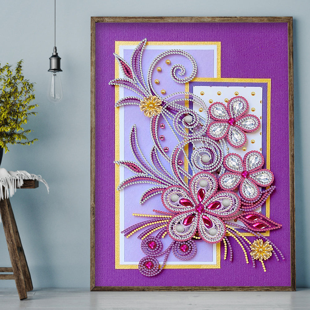 Paper Flower - Special Shaped Drill Diamond Painting 30*40CM