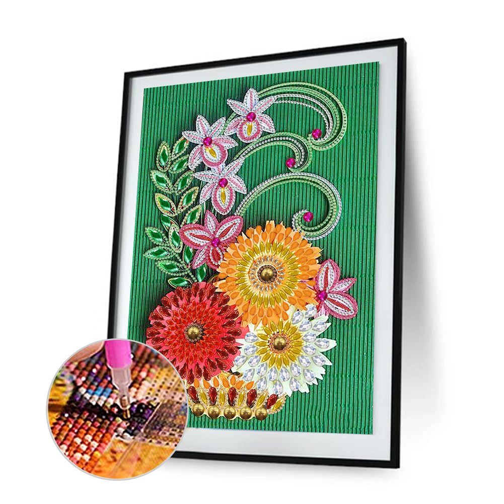 Daisy - Special Shaped Drill Diamond Painting 30*40CM