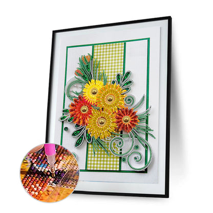 Daisy - Special Shaped Drill Diamond Painting 30*40CM