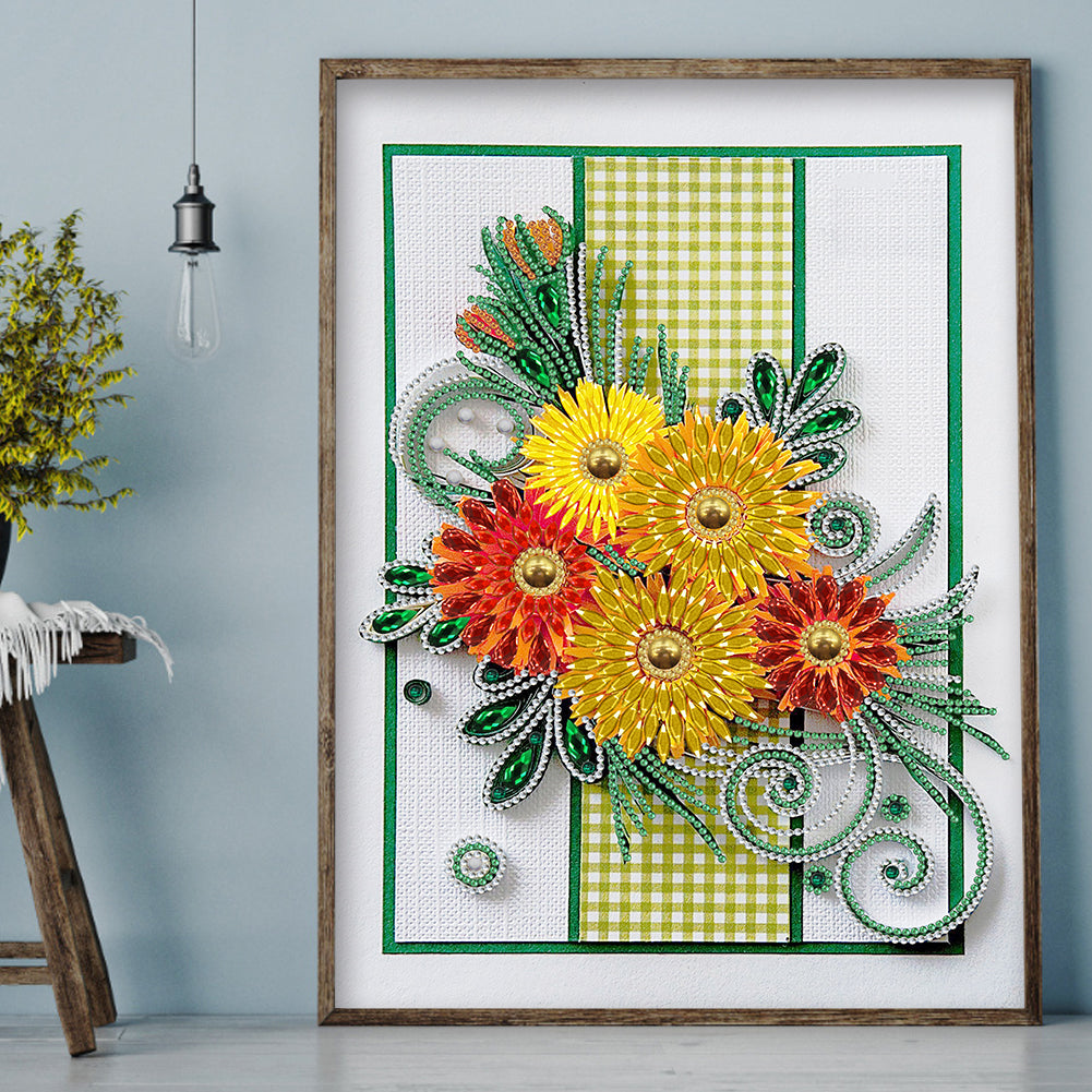 Daisy - Special Shaped Drill Diamond Painting 30*40CM