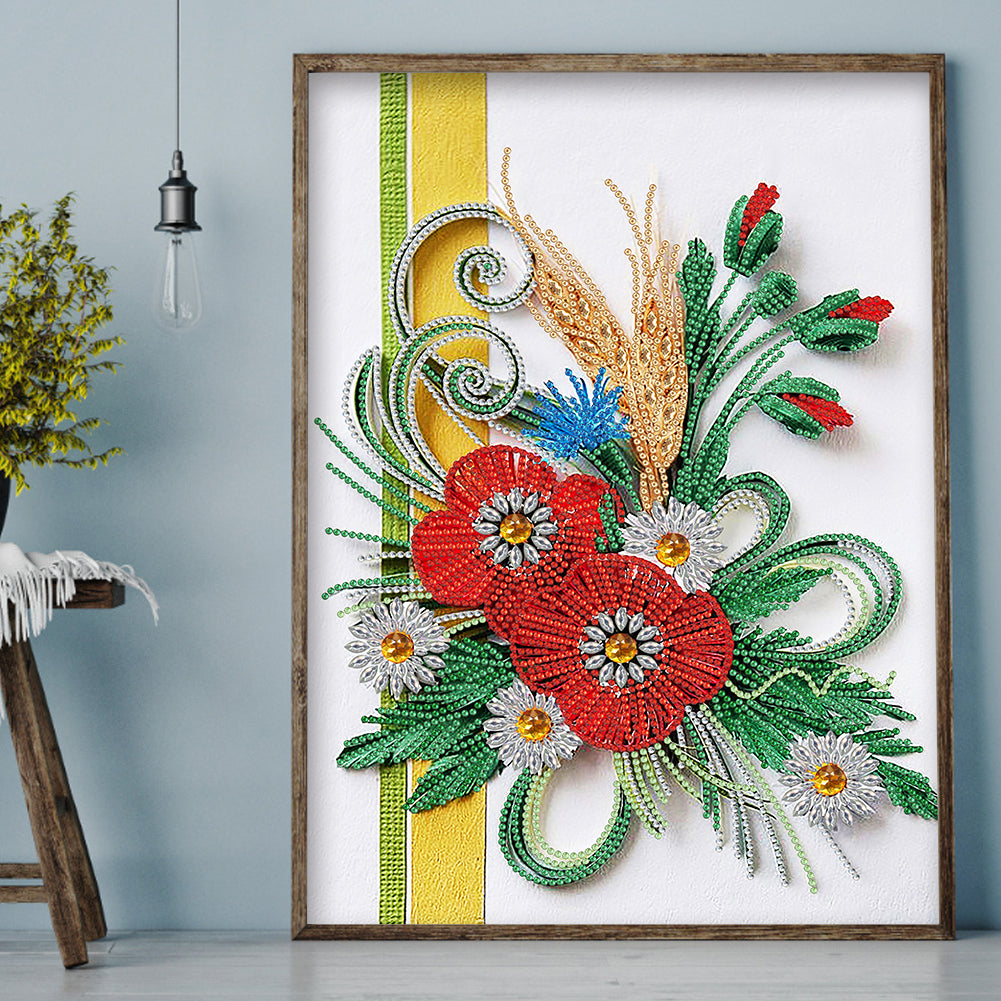 Paper Flower - Special Shaped Drill Diamond Painting 30*40CM