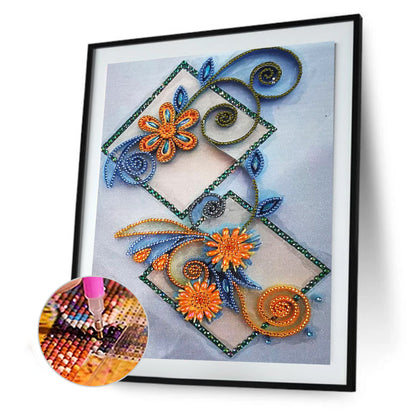 Paper Flower - Special Shaped Drill Diamond Painting 30*40CM