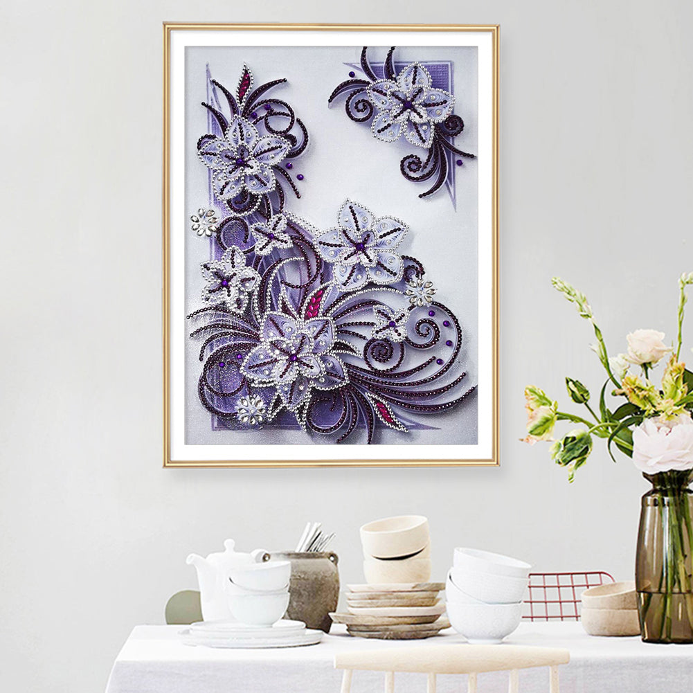 Paper Flower - Special Shaped Drill Diamond Painting 30*40CM