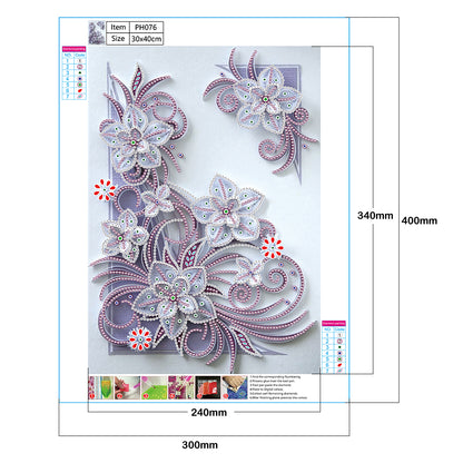 Paper Flower - Special Shaped Drill Diamond Painting 30*40CM