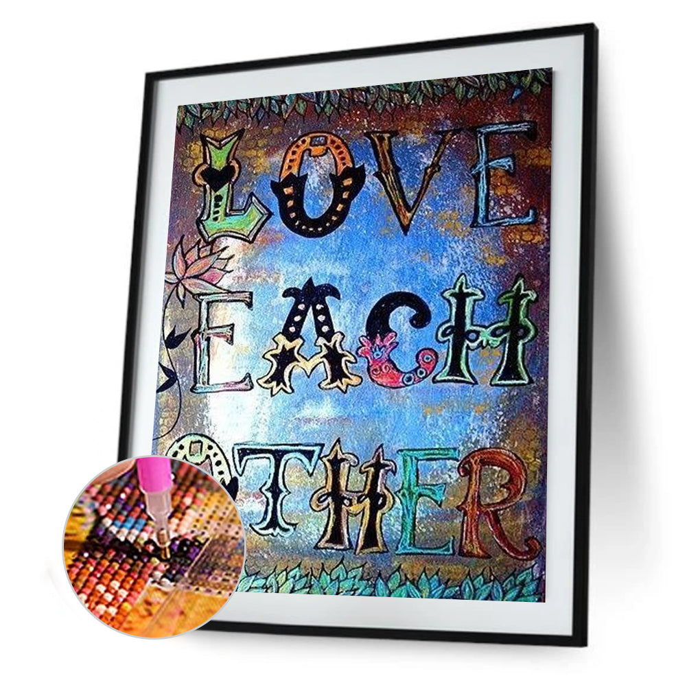 Calligraphy - Full Round Drill Diamond Painting 30*40CM