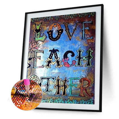 Calligraphy - Full Round Drill Diamond Painting 30*40CM