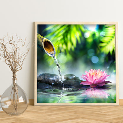 Lotus - Full Round Drill Diamond Painting 30*30CM