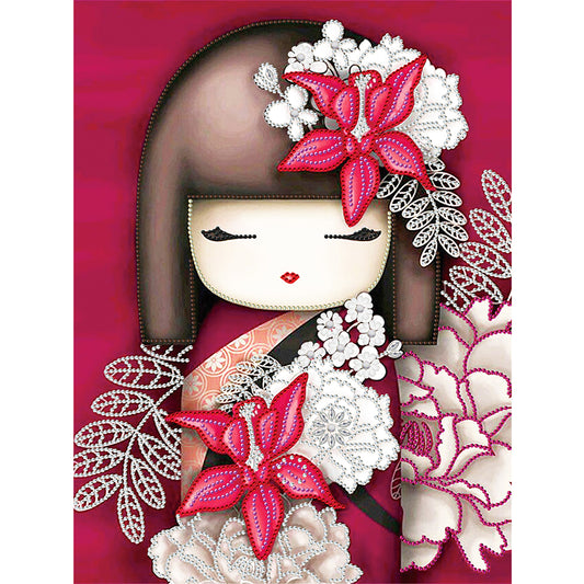 Janpanese Doll - Special Shaped Drill Diamond Painting 35*45CM