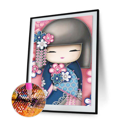 Janpanese Doll - Special Shaped Drill Diamond Painting 35*45CM