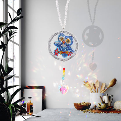 Bird Animal Prism Pendant DIY Painting Kit Window Car Love Crystal Hanging