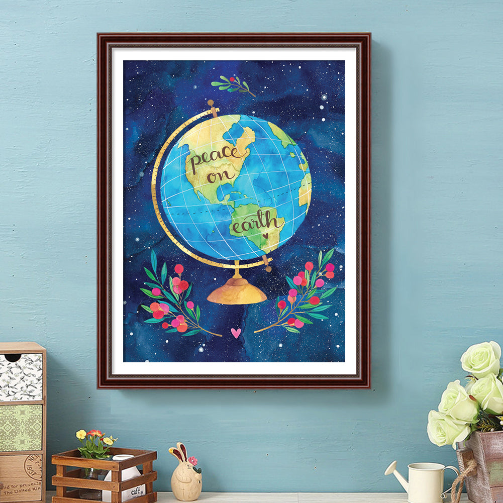 Globe - Full Round Drill Diamond Painting 30*40CM