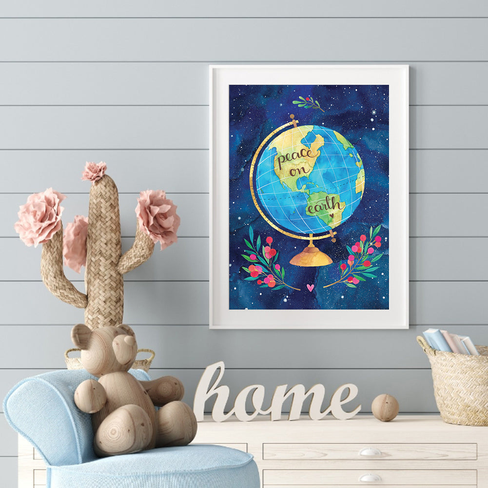Globe - Full Round Drill Diamond Painting 30*40CM
