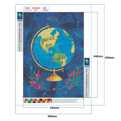 Globe - Full Round Drill Diamond Painting 30*40CM