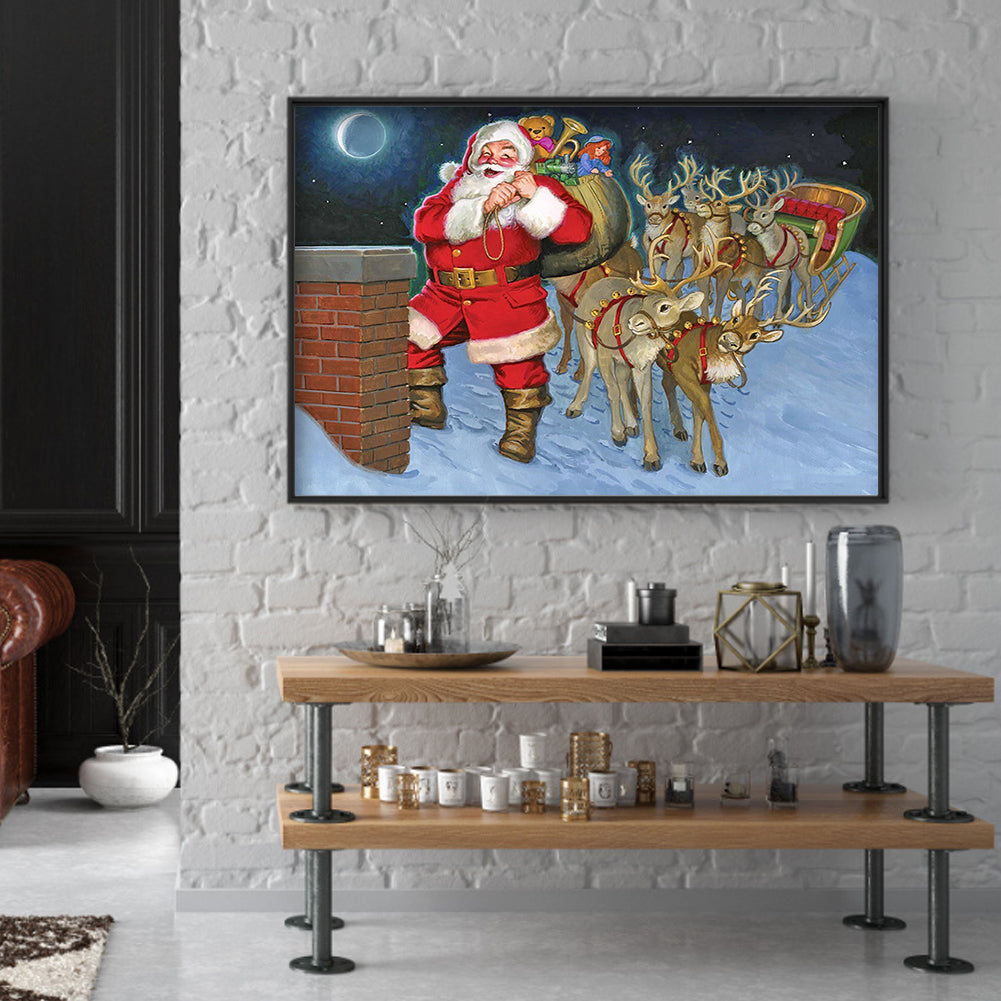 Santa Claus - Full Round Drill Diamond Painting 50*35CM