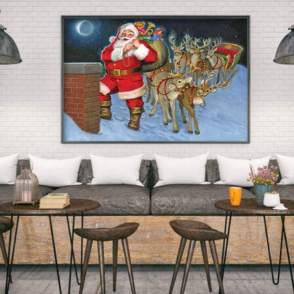 Santa Claus - Full Round Drill Diamond Painting 50*35CM