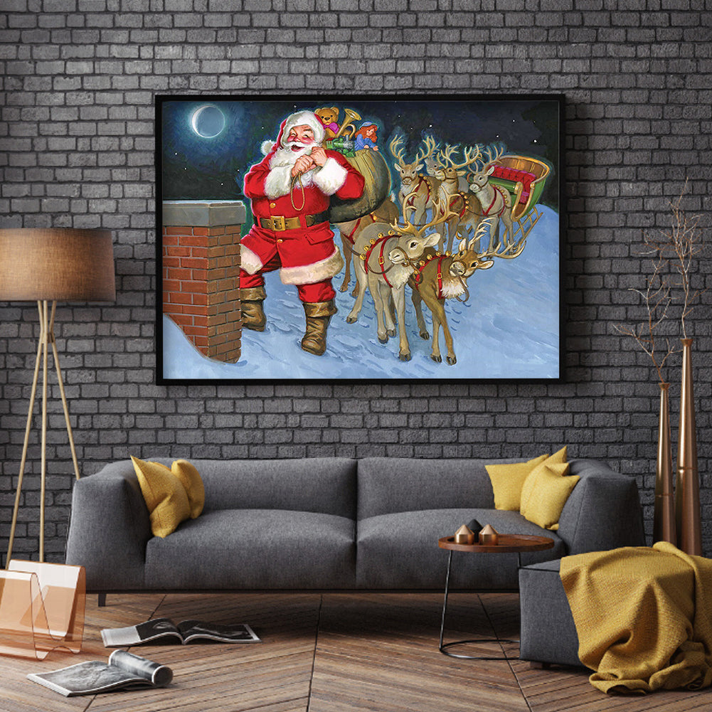 Santa Claus - Full Round Drill Diamond Painting 50*35CM