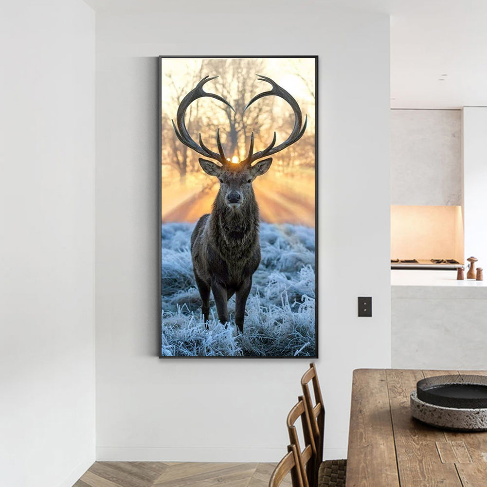 Deer - Full Round Drill Diamond Painting 40*80CM