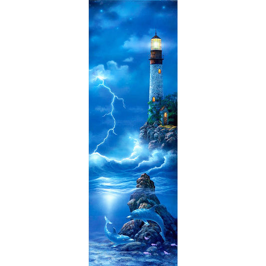 Lighthouse - Full Round Drill Diamond Painting 30*90CM