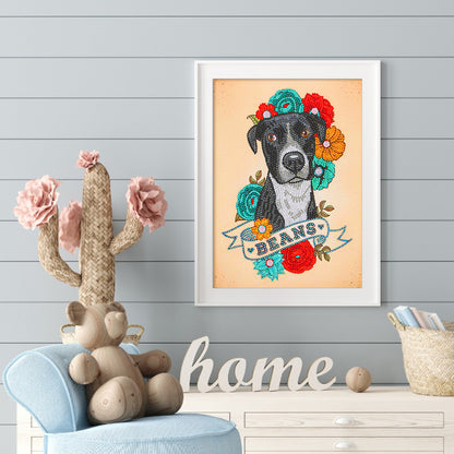 Dog - Special Shaped Drill Diamond Painting 30*40CM