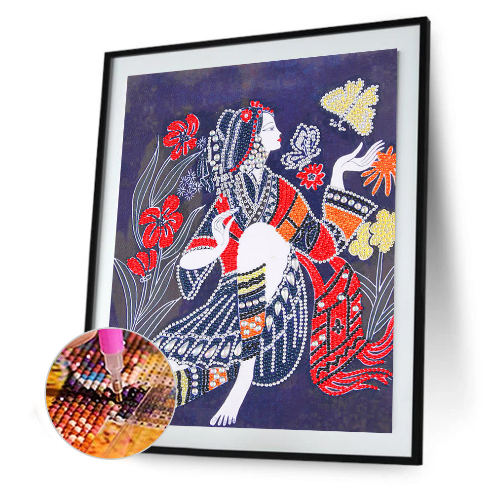 Beauty Figure - Special Shaped Drill Diamond Painting 30*40CM