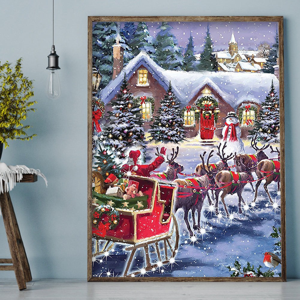 Elk Carriage - Full Round Drill Diamond Painting 30*40CM