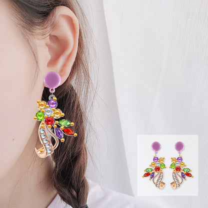 5D Mosaic Diamond Earrings DIY Painting Kit Drilling Ear Dangles Jewelry