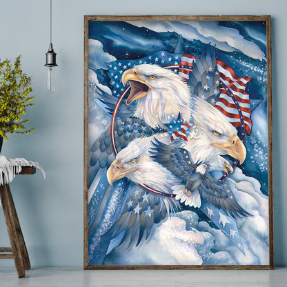 Flag Eagle - Full Round Drill Diamond Painting 40*50CM