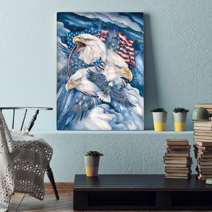 Flag Eagle - Full Round Drill Diamond Painting 40*50CM