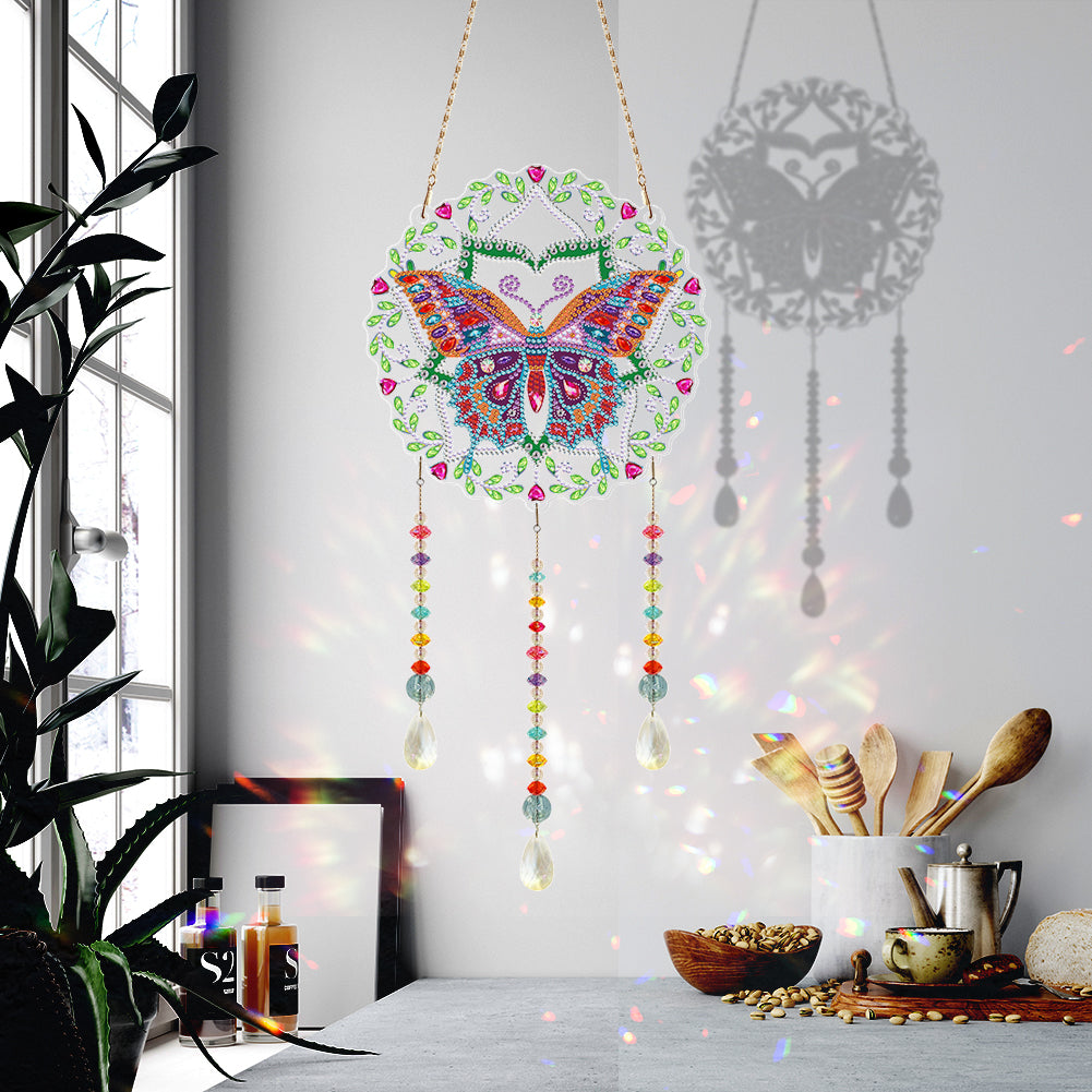 DIY Crystal Prism Teardrop Pendant Diamond Painting Kit Hanging Wind Chime