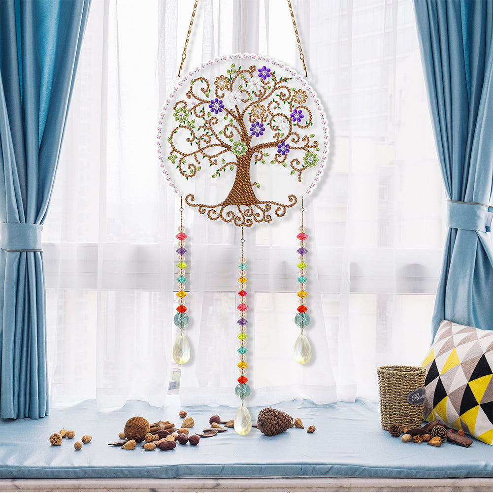 DIY Crystal Prism Teardrop Pendant Diamond Painting Kit Hanging Wind Chime