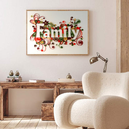 Family - Full Round Drill Diamond Painting 40*30CM