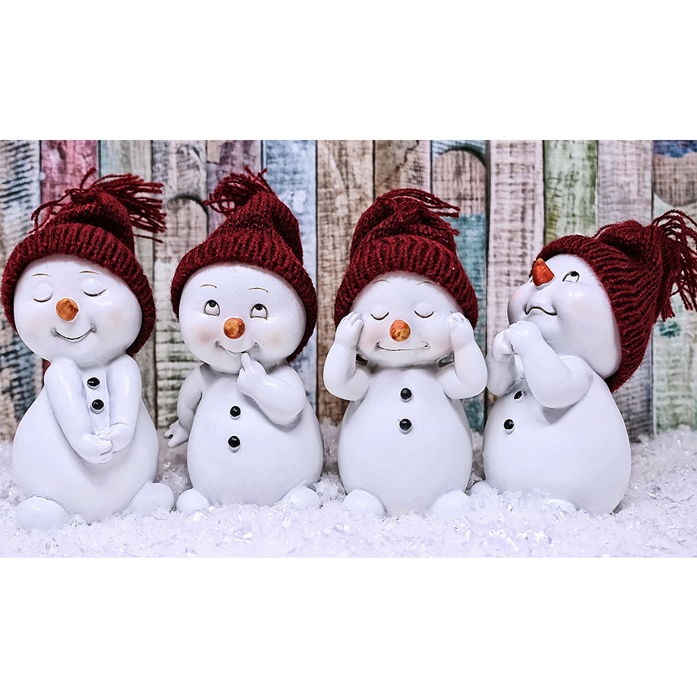 Snowman - Full Square Drill Diamond Painting 50*30CM