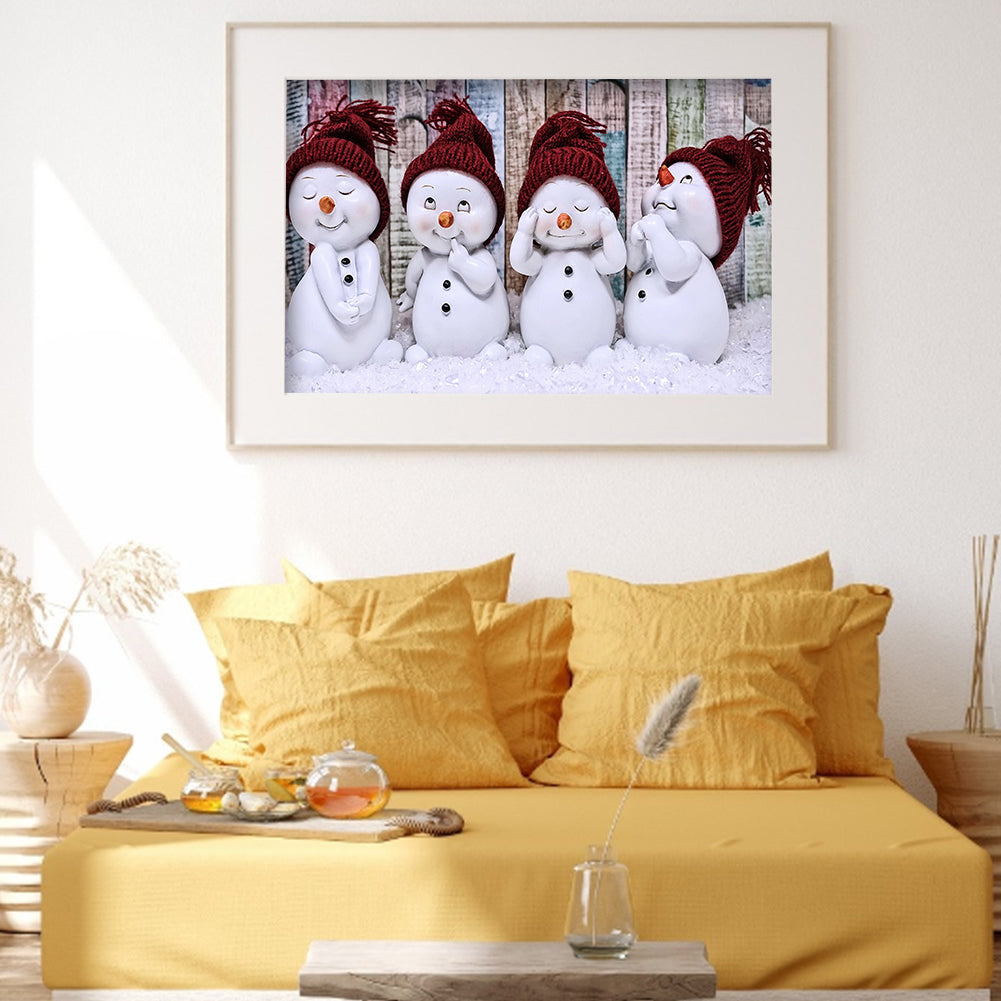 Snowman - Full Square Drill Diamond Painting 50*30CM